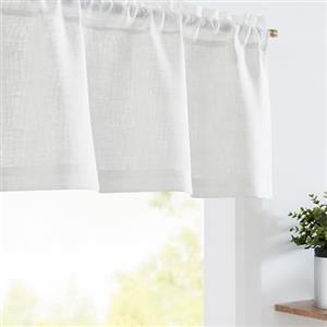 TOPICK Sheer - Set di 2 tende trasparenti in voile, in garza, per finestre, piccole finestre per cucina, soggiorno, casa di campagna, 2 pezzi, 130 x 40 cm