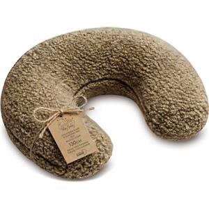 Totsy Baby Cuscino allattamento e gravidanza bouclé 130 cm - cuscini neonato per allattare e dormire accessori per mamma y bebe lavabile e multifunzione Oeko-Tex Beige scuro