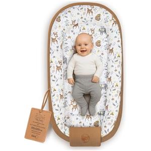 Totsy Baby Riduttore lettino neonato - 65x120cm nido baby nest antisoffoco culla pod cocoonababy confortevole cotone waffle babynest per neonati Marrone Di Cervo