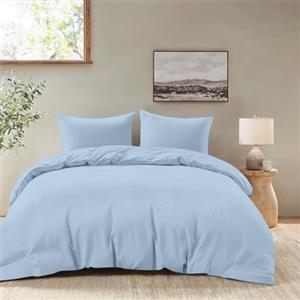Dreamzie Copripiumino Matrimoniale 240x260 cm con 2 Federe 65x65 cm - Blu - Set Copripiumino Matrimoniale 240x260