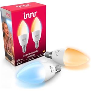 innr Lampadina Smart E14 Zigbee, Funziona con Hue* e Alexa (Bridge Richiesto), Lampadine LED Luce Bianca Calda e Fredda, Lampadine Dimmerabile, 520 lumen - 2 pezzi