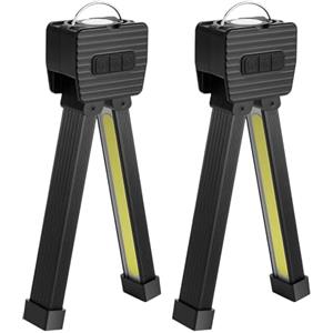 flintronic 1200mAh Gym Pose Lamp, 2Pz Torcia LED Ricaricabile, Portable Magnet LED Flashlight, con 7 Livelli di Luminosità e 4 Modalità, IPX4 Impermeabile Flashlight, per Fitness, Campeggio, Ufficio