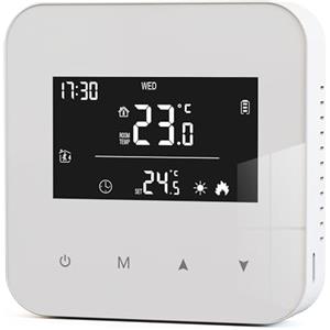 BEOK CONTROLS Termostato 2 fili per caldaie a gas，termostato a batteria Programmabile giornaliera，cronotermostato manuale ambiente a parete. non contiene batterie Non supporta la connettività Wi-Fi.