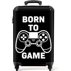 NoBoringSuitcases.com Valigia Bambini, Trolley Bambini, Valigia Per Bambini, Trolley Per Bambini da Viaggio, Trolley a Mano Bambini, Trolley Bagaglio a Mano 55x40x20 cm (Joystick - Nero)