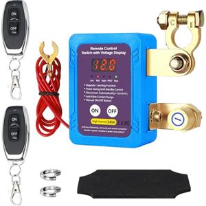 BOSYTRO Stacca Batteria per Auto, Stacca Batteria 12v 240A con LED Volt Display e Telecomando, Intelligente Staccabatteria for Auto, RV, ATV, Camion, Barca