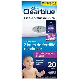 Clearblue Test di Ovulazione Digitale, Aiuto A Progettare, 1 Dispositivo Digitale E 20 Test, Segnala i tuoi 2 Giorni Più Fertili, Massimizza le tue Possibilità di Progettare Naturalmente