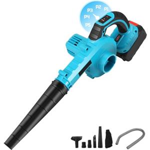 Eznaobo Soffiatore di Foglie Senza Fili per Batteria Makita 18 V, Soffiatore di Foglie 2 in 1 con Batteria 7500mAh x2, Controllo 5 Velocità, Aspiratore e Soffiatore da Giardino (senza Batteria)