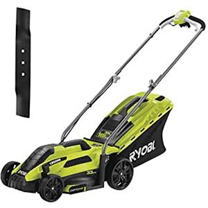 RYOBI Confezione RYOBI Rasaerba elettrico 1300W Taglio 33cm RLM13E33S - Lama tosaerba elettrica 33cm RAC420