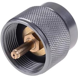 Eawfgtuw Adattatore per propano da campeggio, valvola accoppiatore per fornello a gas all'aperto, collega il cilindro al contenitore ricaricabile, lega di alluminio e rame, portatile, 30 mm