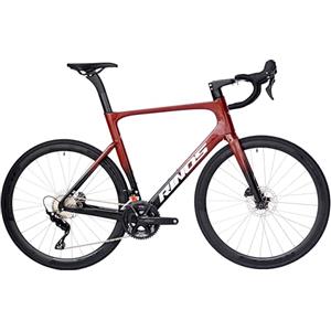 Rinos Odin 4 Bici da Corsa in Carbonio | 105, 24 Velocità | Telaio in Carbonio T800 | 9,6 kg | Freni a Disco Idraulici | Cerchi Aerodinamici 38 mm (S (52cm))