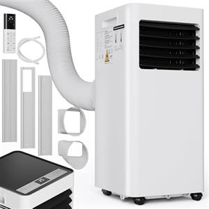 LIFERUN Condizionatore Portatile, 9000 BTU/h, 2.6 kW, 4-in-1 Climatizzatore Portatile, Ventilatore, Raffreddamento, Deumidificazione, Aria Condizionata con Night Mode, Timer 24H e Telecomando, 31㎡