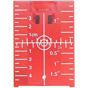 Huepar TP01R Target Laser Rosso, Targetboard Laser Magnetico con Riflettori, Utilizzare per Strumenti Laser/Livella Laser Rosso