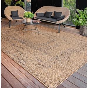 Paco Home Tappeto Cucina Da Esterno Salotto Moderno Balcone Terrazo Lavabile In Lavatrice Motivo Boho Monocolore, Dimensione:120x160 cm, Colore:Beige 4
