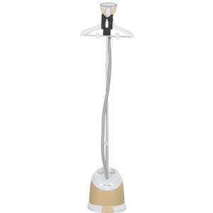 HOMCOM Ferro da Stiro Verticale a Vapore 1800W con Serbatoio 1.8L Stiratrice Verticale con Piastra in Alluminio, Altezza regolabile, Asta telescopica e Accessori per Abiti, Tende e Divani, Oro