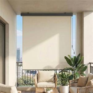 LIFERUN Tende da Sole per Balconi Frangivista Balcone, Protezione Solare in Metallo e Poliestere, Resistente ai Raggi UV, Protezione Dal Vento e Sguardi Indiscreti, con Manovella, 250x140cm, Beige