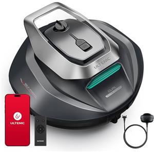 Ultenic Pooleco P10S Robot Piscina Senza Fili, 3 Motori, Controllo Remoto e App, Autonomia 90 min, Parcheggio Automatico per Piscine Fuori Terra e Interrate