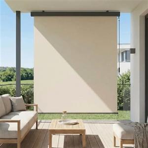 LIFERUN Tenda da sole verticale, 250x160cm, tenda da sole allungabile, con cassetta parasole, resistente ai raggi UV, protezione dal vento e frangivista con manovella, colore beige