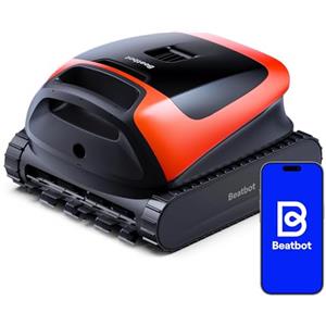 Beatbot Sora 30 Robot Piscina pareti e Fondo, Linea d'Acqua,Piattaforme,Robot Piscina Senza Fili,Parcheggio in Superficie dell'Acqua, Controllo App,Autonomia 5 Ore, Mandarino