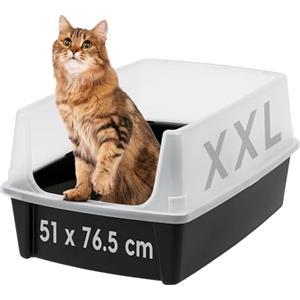 IRIS USA - Lettiera per gatti XL, con apertura superiore, extra large, per gatti grandi e famiglie con più gatti, schermo alto da spargere, facile da pulire, 76,2 cm di lunghezza x 50,8 cm di
