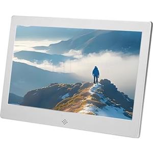 YPAPBHT Cornice for foto digitali metallizzate argento da 10,1 pollici, album fotografico elettronico ad alta definizione e lettore video