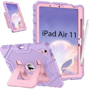 FINTIE Custodia per iPad Air 11 Pollici M4/M3/M2 (2026/2025/2024), iPad Air 5a/4a Gen 10,9" (2022/2020) con Portapenne, Antiurto Robusta Case Protettiva Cover con Supporto Integrato, Lavanda