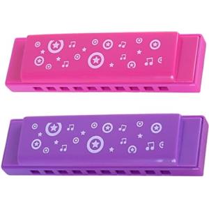 YSJCHEBS Confezione Da 2 Armoniche Per Bambini, Giocattoli Per Bambini, Strumenti Per Esercitazione Per Bambini, Regali Per Bambini, Adatto A Principianti, Bambini (Viola, Rosa)