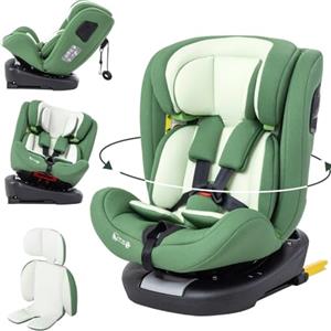 Zkiprm Zkipm Seggiolino auto 0 A 12 Annim, 360° Girevole Seggiolino, ISOFIX + LATCH,Fodera rimovibile e lavabile/Cinture di Sicurezza a 5 Punti/Regolazione Altezza Poggiatesta a 12 Posizioni (0-36 kg)