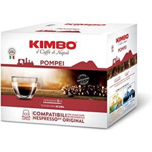 Kimbo Pompei - Capsule Compatibili Nespresso Original - 100 Capsule