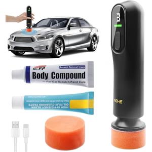 Behogan Kit lucidatrice auto, lucidatrice per riparazione graffi auto, lucidatrice ricaricabile portatile senza fili per la cura dell'auto e lucidatura, lucidatrice per graffi auto e parabrezza