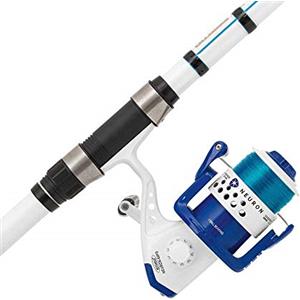 Mitchell Neuron Surf - Set composto da canna da pesca e mulinello, pronto per la pesca con lenza, per sgombro, merluzzo, spigola, razze e pesci piatti