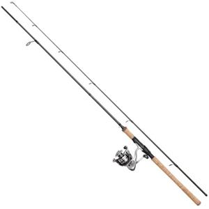 DAM Impressa Classic Spinning Combo, canna e mulinello per la pesca d'acqua dolce luccioperca e lucioperca peso leggero e versatilità, nero, canna moderatamente veloce da 2,70 m, mulinello taglia 3000