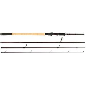 Abu Garcia Tormentor Travel & Overseas - Canna da pesca da pesca predator, sottile, vuota, manico in sughero premium, canna da pesca predatore, nero, crema, 3,04 m, 25-65 g