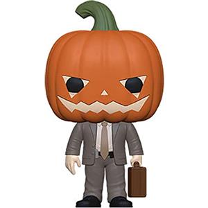 Funko Pop! TV: The Office - Figura in Vinile di Dwight Schrute con Testa di Zucca - Altezza 9,5 cm - Oggetto da Collezione per Fan