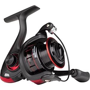 Abu Garcia Cardinal X Mulinello da spinning; alte prestazioni per la pesca in acqua dolce, design liscio e resistente, ideale per la pesca di trote, persici e lucci, unisex, nero/rosso, taglia 3000