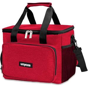 unycos - Borsa Termica 10L Manutenzione di Freddo e Caldo per Uomo/Donna/Bambino, Borsa Frigo Impermeabile Interno in Alluminio, Facile da Pulire, Lunch Box Leggera e Portatile (Rosso)