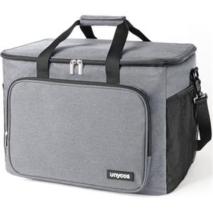unycos - Borsa Termica 20L Manutenzione di Freddo e Caldo per Uomo/Donna/Bambino, Borsa Frigo Impermeabile Interno in Alluminio, Facile da Pulire, Lunch Box Leggera e Portatile (Grigio)