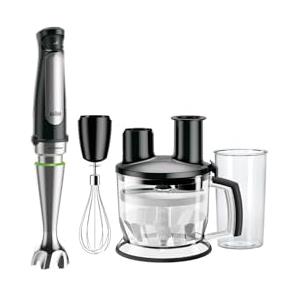 Braun Multiquick, frullatore a immersione, 1000 Watt, con tecnologia ActiveBlade, colore nero/acciaio inox Include 3 accessori Nero