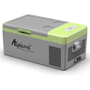 Alpicool Y16T 15 Litri Frigoriferi per Auto, Mini Frigo Portatile, Elettrico Auto Frigorifero Congelatore 12/24V DC per Viaggio -20 ℃ a 20℃