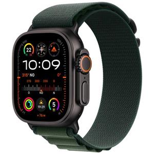 Apple - Watch Ultra 2 GPS + Cellular 49mm Cassa Titanio Nero con Dark Green Alpine Loop - Small - SPEDIZIONE GRATUITA