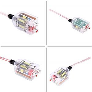 Generic Amplificatore Convertitore Audio per Auto da Alta a Bassa Frequenza, Design Compatto per Ingresso Subwoofer, Installazione Semplice per Lettore DVD CD VCD per Auto, Materiale Plastico, 5,5 *