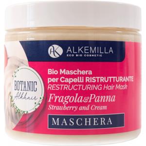 Alkemilla Maschera Capelli Ristrutturante Panna e Fragola - Idrata e Ripara i Capelli Secchi e Danneggiati