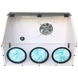 Generic Polvere elettrica lucidatrice, completamente chiusa, lucidatrice da tavolo con luce a LED e ventilatore per l'uso con macchine lucidatrici