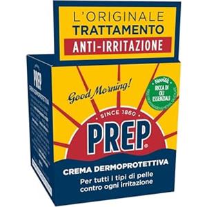 Prep, Crema Dermoprotettiva, Crema Lenitiva per Tutti i Tipi di Pelle, Crema Corpo Idratante Pelle Secca e Irritata, Crema Corpo Uomo, Donna e Bambini, Formato Vaso da 75ml
