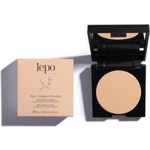 LEPO | Rice Compact Powder - Cipria di Riso Compatta N. 89 Uniformante con Amido Nativo di Riso e Olio di Cotone: Pelle Perfettamente Mat e Luminosa