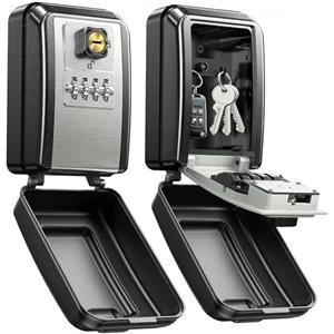 Mohard Key Box, 3 Key Ricambio Resettabile Cassetta Chiavi con Codice 4 Cifre, Impermeabili & Grande Capacità Cassaforte Hotel Chiavi Sicurezza Self Check in per Casa, Appartamento, Ufficio, Garage