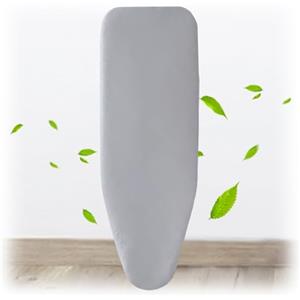 Generic Copriasse da Stiro,90x30cm 100x34cm 120x38cm Foderina da Stiro Cotone Copri ASSE da Stiro Casa Fodera da Stiro Imbottita per Ferri da Stiro A Vapore(Argento,100x34cm)