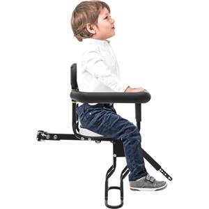 Bdneygtyr Seggiolino per Bicicletta per Bambini, Seggiolino per Bicicletta Anteriore Fino a 80kg 1-5 Anni Telaio in Acciaio Regolabile Cintura di Sicurezza Imbottito per Bici da Città E-Bike