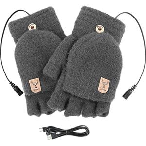 Générique Guanti da lavoro riscaldati, guanti elettrici con riscaldamento USB, guanti invernali riscaldanti USB 5 V, per rimozione della neve, sul ghiaccio, giardinaggio, consegna, viaggi, attività