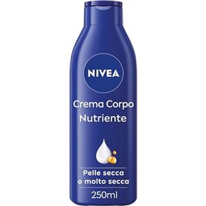 NIVEA Crema Corpo Nutriente 250 ml - Idratazione 72 ore con Olio di Mandorle e Vitamina E