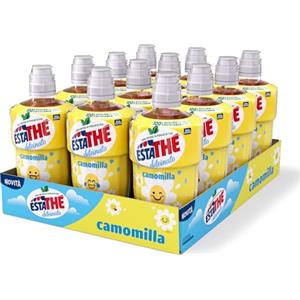 Estathé Deteinato Camomilla - The Freddo Deteinato con Vero Infuso di Foglie di The e Fiori di Camomilla, Bevanda Analcolica Senza Glutine, 12 Brick da 0,25 lt